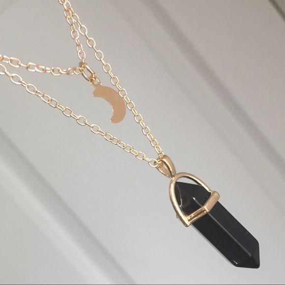 🆑10/$25🆑𝗖𝗟𝗘𝗔𝗥𝗔𝗡𝗖𝗘 2 Layered Black Crystal Choker NEW - Picture 3 of 8